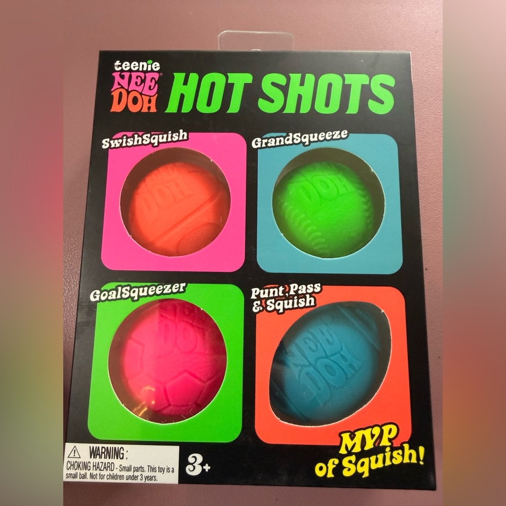 Teenie Nee Doh Hot Shots Kids Squishy Balls - Multi-Color Pack